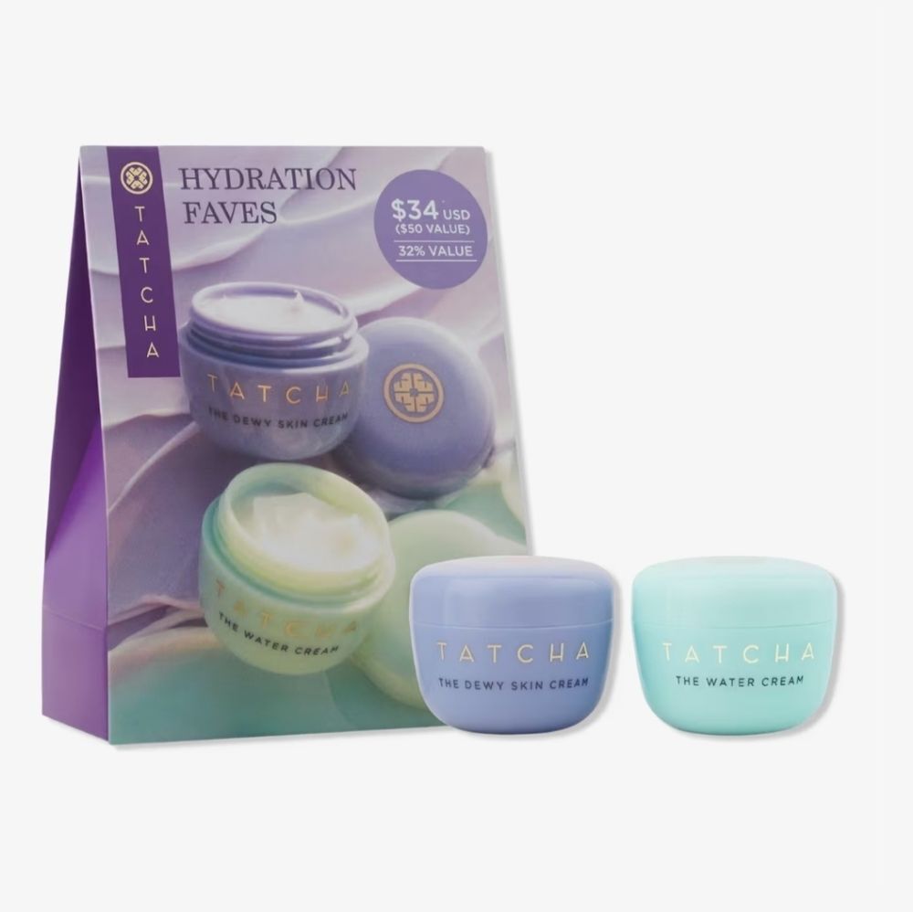 TATCHA Moisturizer Favorites: Dewy Cream 15ml & Water Cream 15ml Value Set New